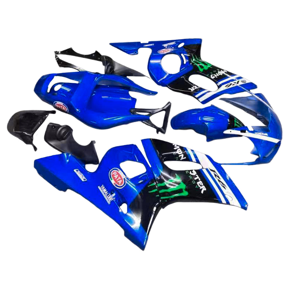 Amotopart Yamaha 1998-2002 YZF 600 R6 Kit carénage griffe noir bleu