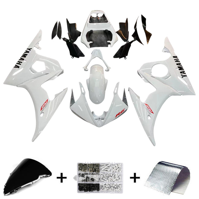 Amotopart 2003-2004 Yamaha R6 & 2006-2009 YZF R6S Verkleidung wei?e Kit