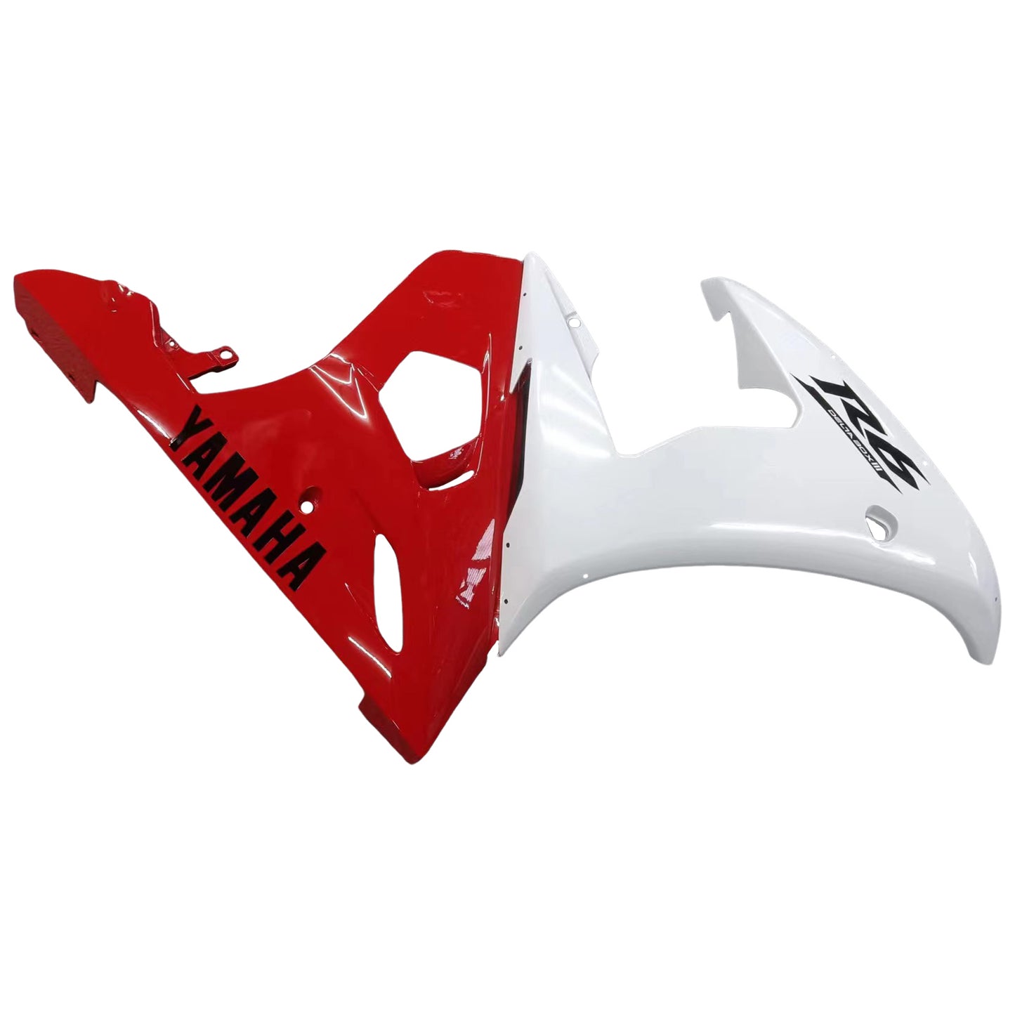 Amotopart 2003-2004 Yamaha R6 & 2006-2009 YZF R6S Verkleidung Red Mix White Kit