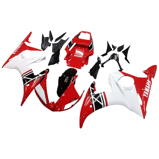 Amotopart 2003-2004 Yamaha R6 & 2006-2009 YZF R6S Verkleidung White & Black Kit