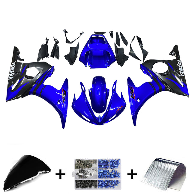 Amotopart 2003-2004 Yamaha R6 & 2006-2009 YZF R6S Verkleidung G-Blue Kit