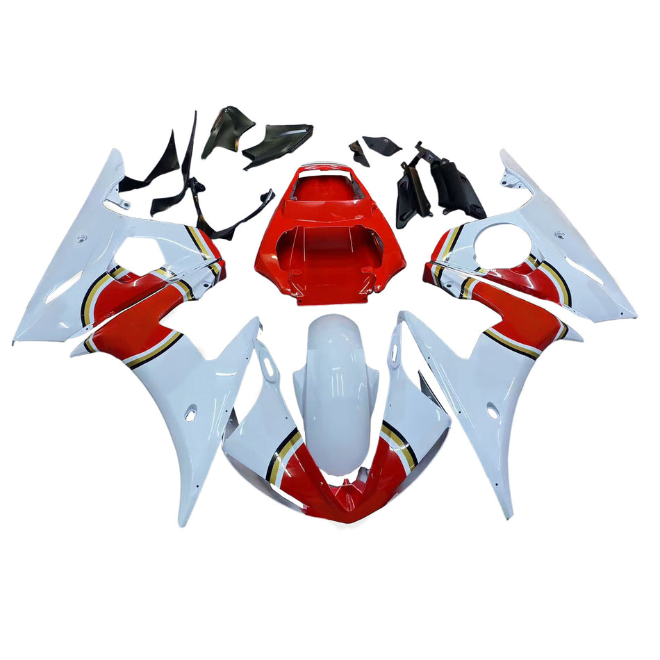 Amotopart 2003-2004 Yamaha R6 & 2006-2009 YZF R6S Verkleidung Rot-Wei?-Farbkit