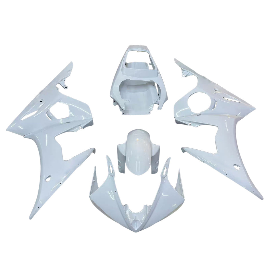 Amotopart Yamaha 2003-2004 YZF 600 R6 & 2006-2009 YZF R6S White Fairing Kit