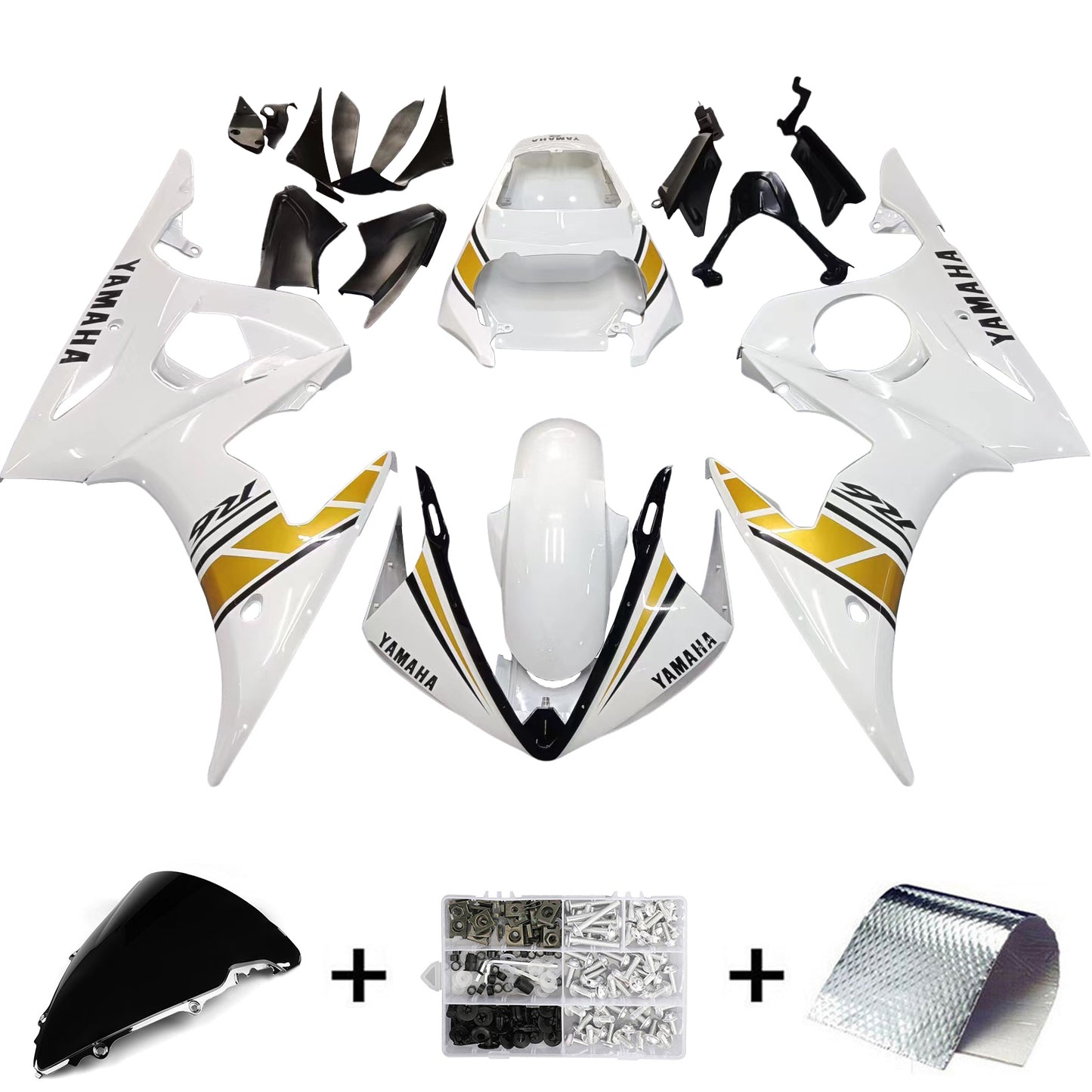 Kit de vente d'injection Corps Plastique ABS pour Yamaha 2003-2004 YZF 600 R6 &amp; 2006-2009 YZF R6S #136