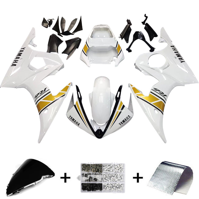 Injektionsverkaufskit Karosserie Kunststoff ABS fit für Yamaha 2003-2004 YZF 600 R6 & 2006-2009 YZF R6S #136