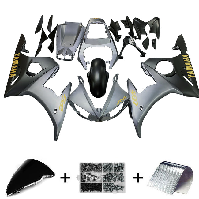 Injektionsverkaufskit Karosserie Kunststoff ABS fit für Yamaha 2003-2004 YZF 600 R6 & 2006-2009 YZF R6S #142