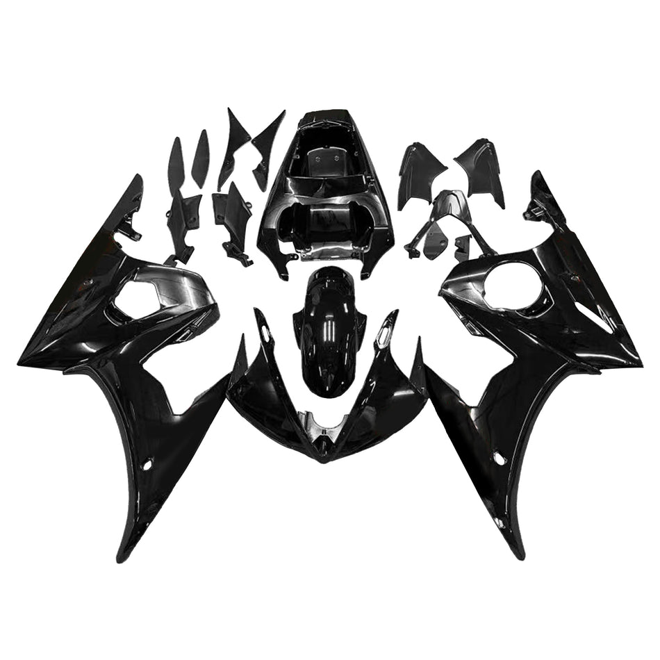 Amotopart Yamaha 2003-2004 YZF 600 R6 & 2006-2009 YZF R6S Schwarzverkleidungskit