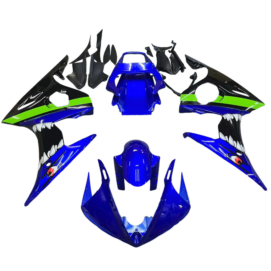 Amotopart Yamaha 2003-2004 YZF 600 R6 &amp; 2006-2009 YZF R6S Kit de carénage bleu