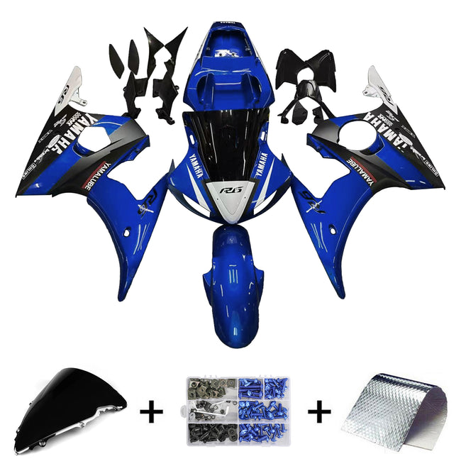 Amotopart Yamaha 2003-2004 YZF 600 R6 & 2006-2009 YZF R6S Blue Fairing Kit