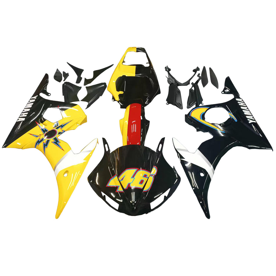 Amotopart 2005 Yamaha R6 Kit de carénage multicolore et numéro 46