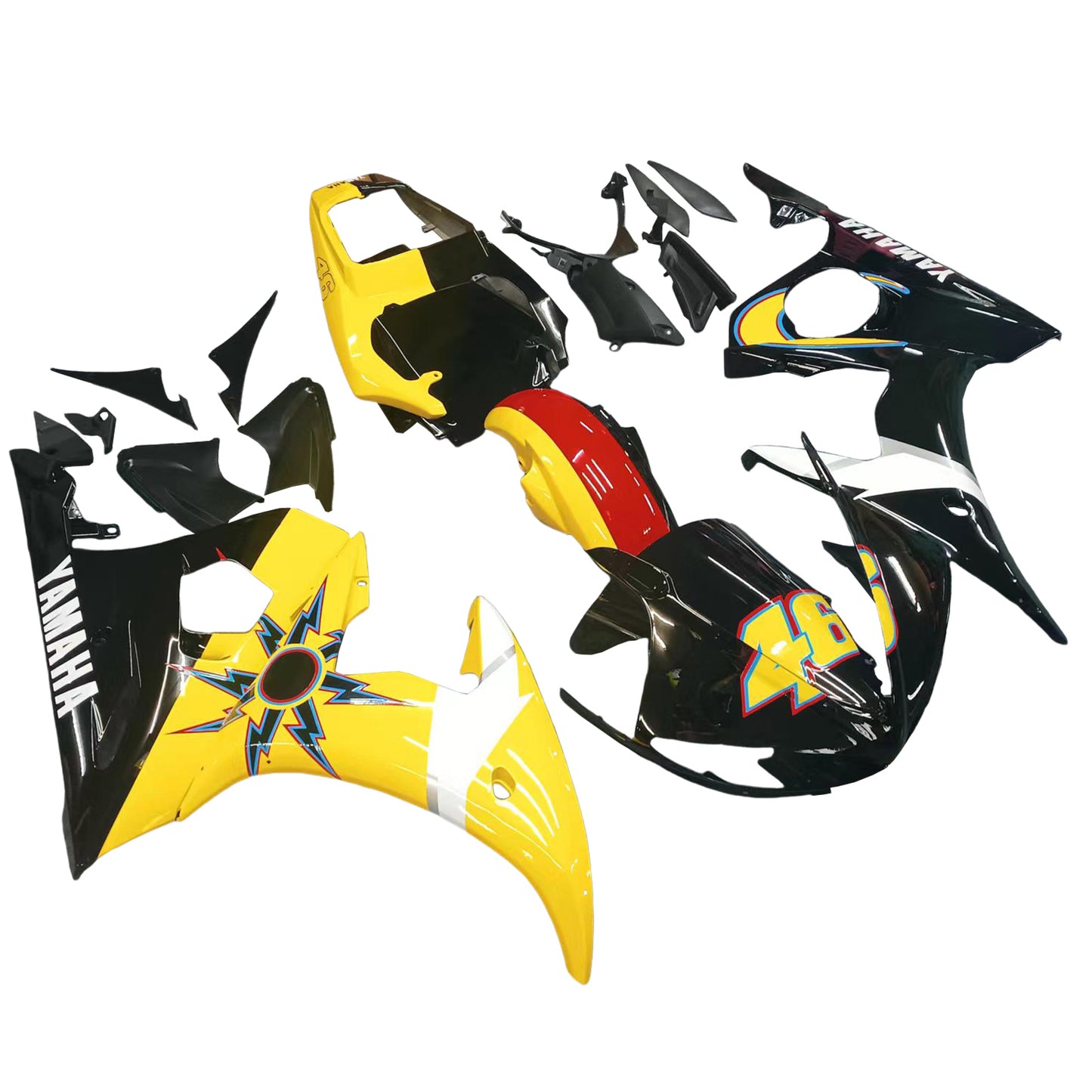 Amotopart 2005 Yamaha R6 Verkleidung Multi Color & Nummer 46 Kit