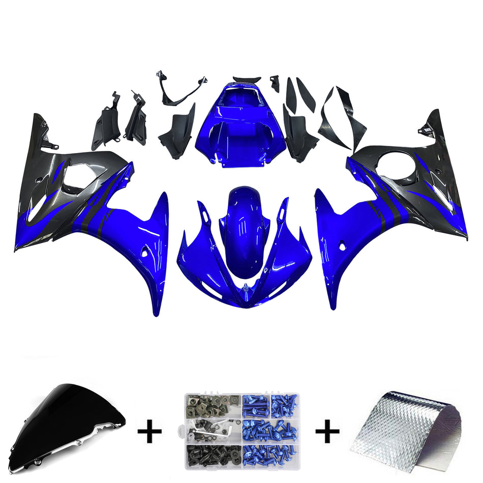 Amotopart 2005 Yamaha R6 Verkleidung G-Blue Kit