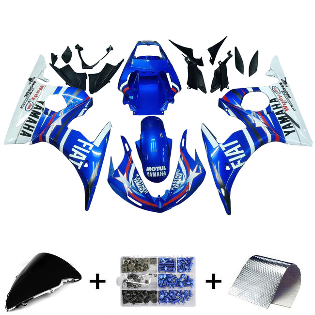 Amotopart 2005 Yamaha R6 Verkleidung Multi Blue Kit