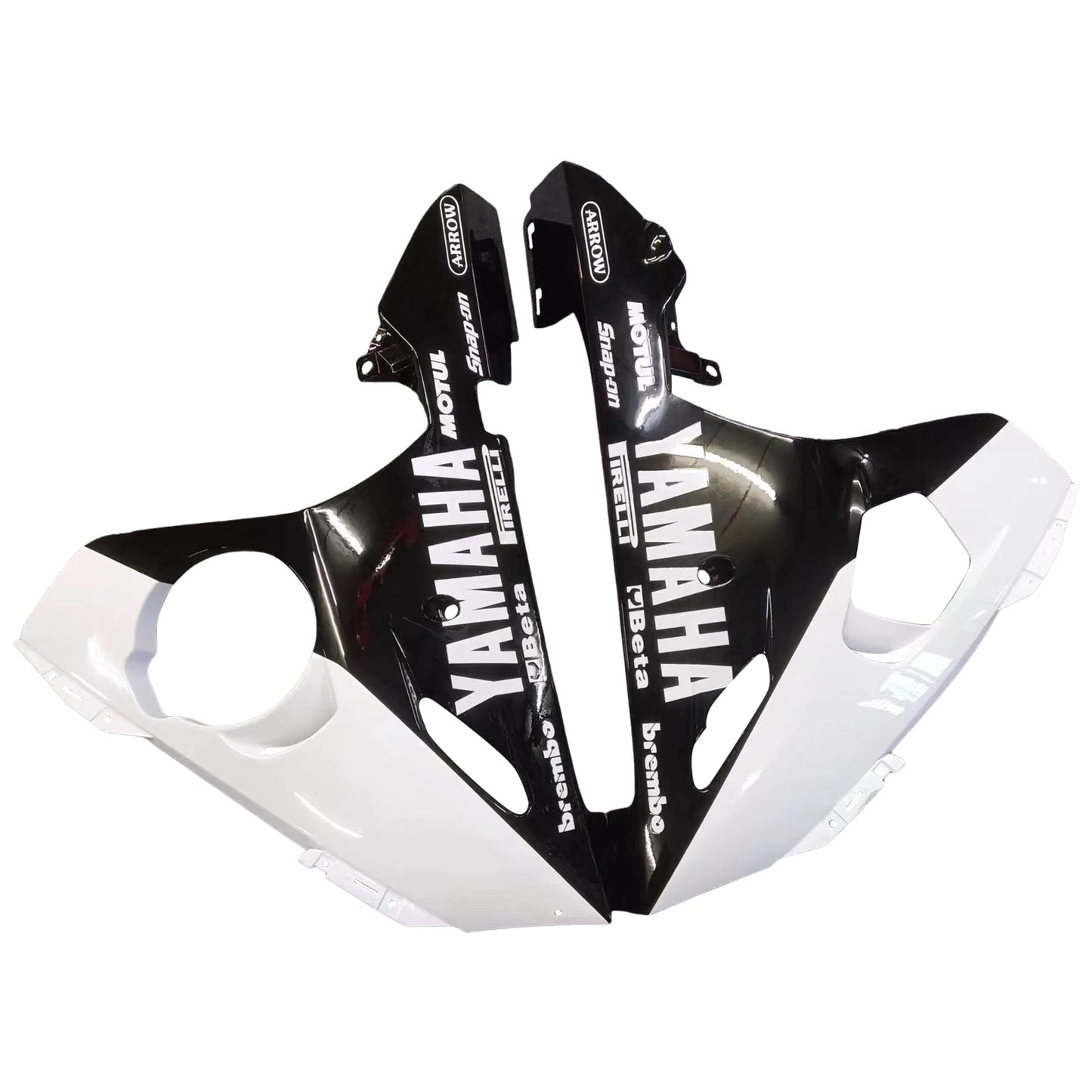 Amotopart 2005 Yamaha R6 Verkleidung White & Black Kit