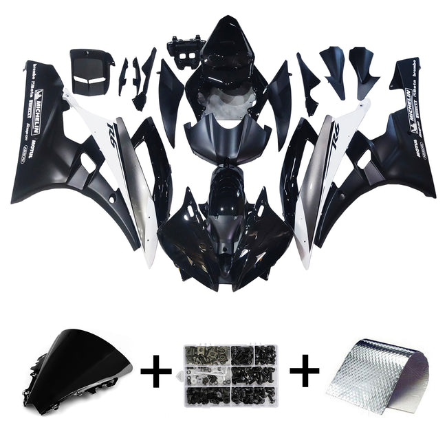 Amotopart 2006-2007 Yamaha YZF-R6 Schwarzverkleidungskit