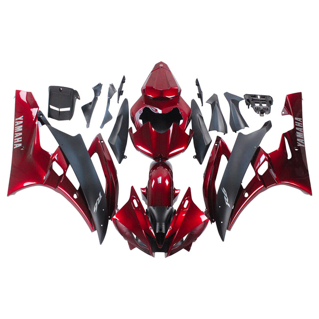 Amotopart Yamaha 2006-2007 YZF 600 R6 Red Black Abzugskit