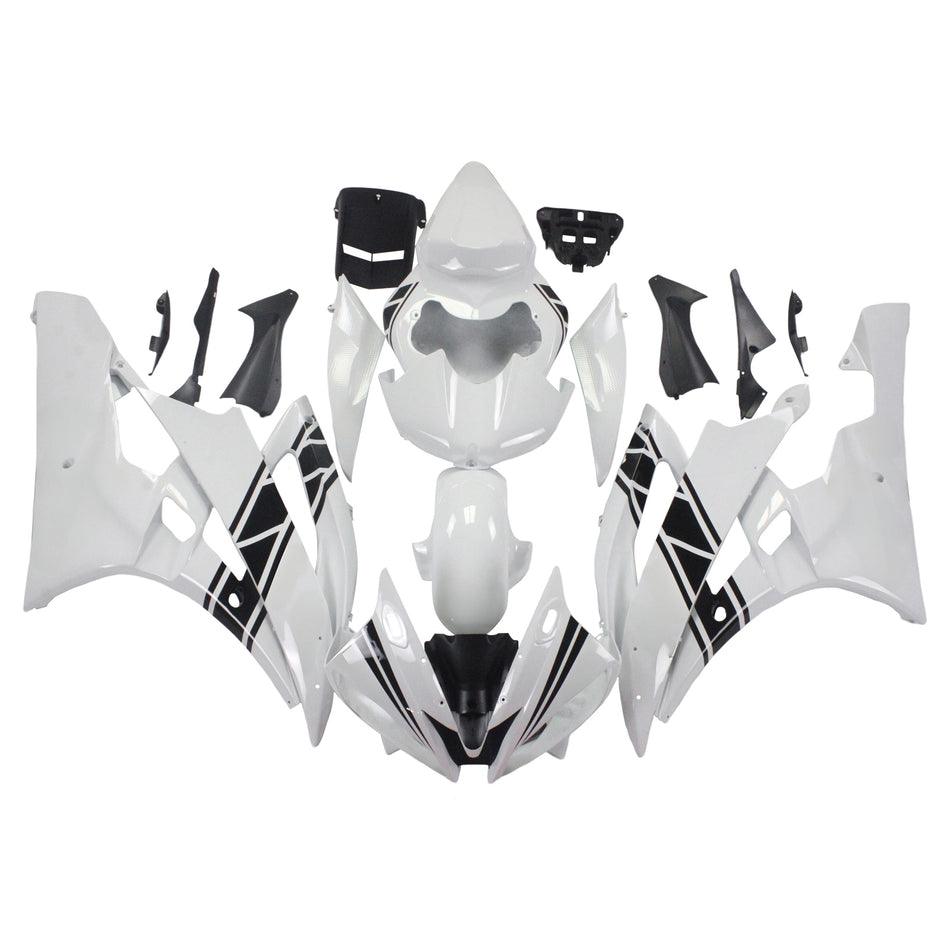 Amotopart Yamaha 2006-2007 YZF 600 R6 Wei?es Verkleidungskit