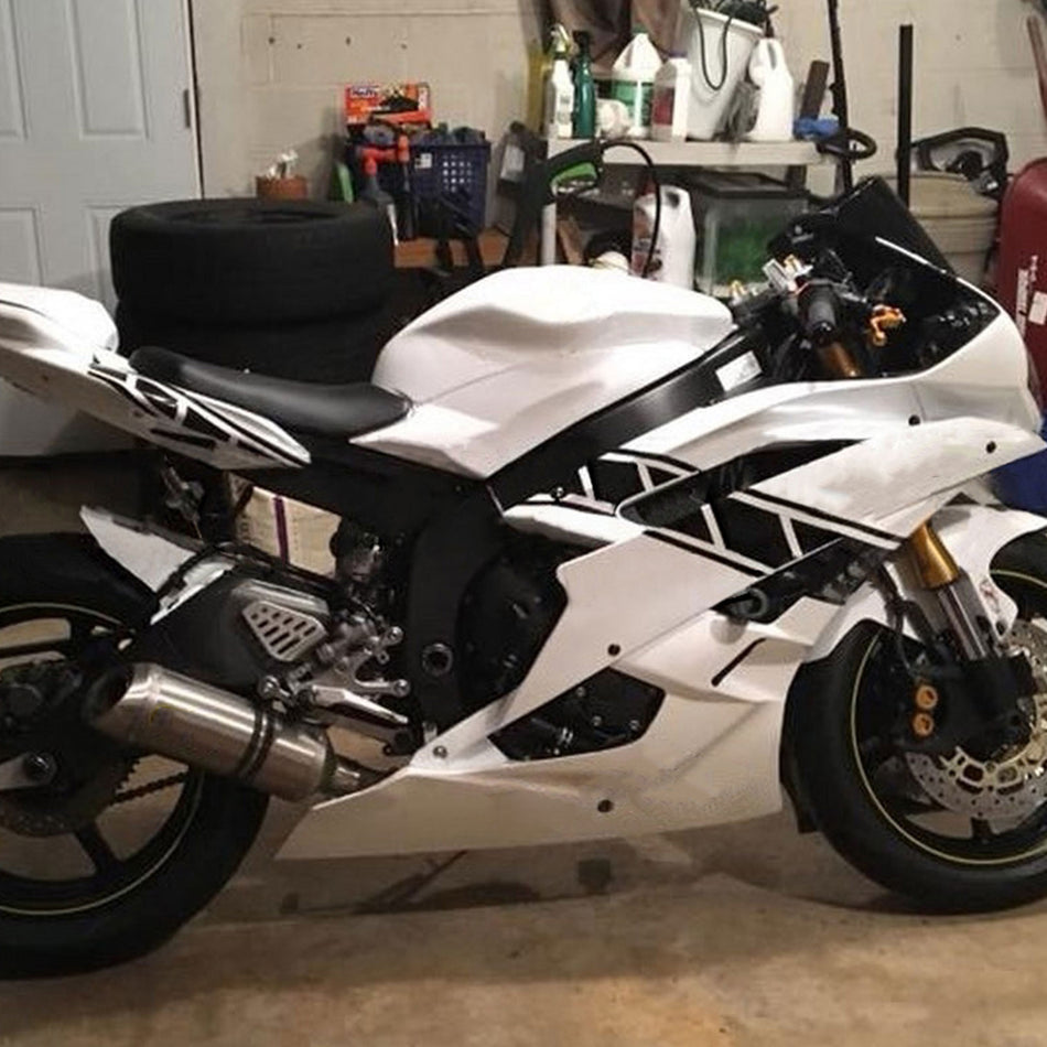 Amotopart Yamaha 2006-2007 YZF 600 R6 Wei?es Verkleidungskit