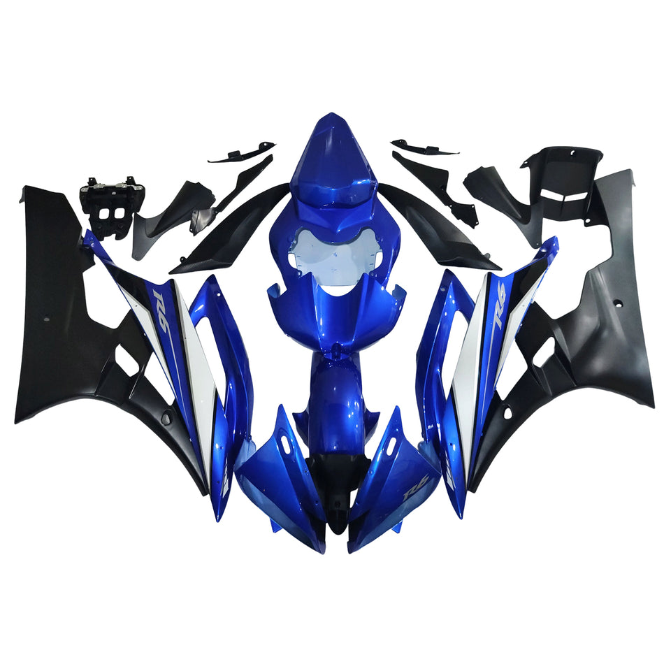 Amotopart Verkleidungsset für Yamaha YZF 600 R6 2006–2007, Karosserie, Kunststoff, ABS