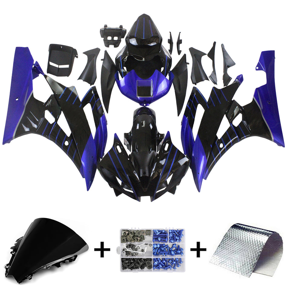Amotopart Verkleidungsset für Yamaha YZF 600 R6 2006–2007, Karosserie, Kunststoff, ABS