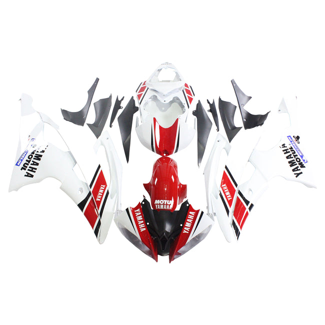 Amotopart Yamaha 2008-2016 YZF 600 R6 White Red Fearing Kit