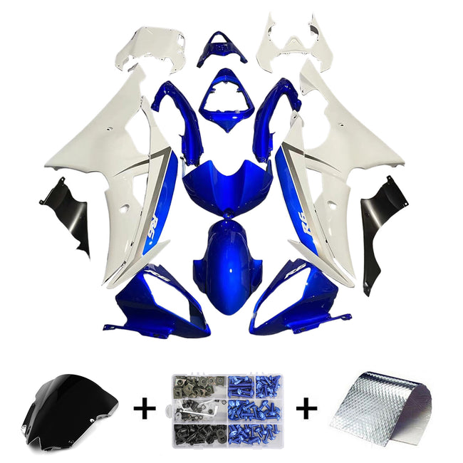 Amotopart Verkleidungsset für Yamaha YZF 600 R6 2008–2016, Karosserie, Kunststoff, ABS