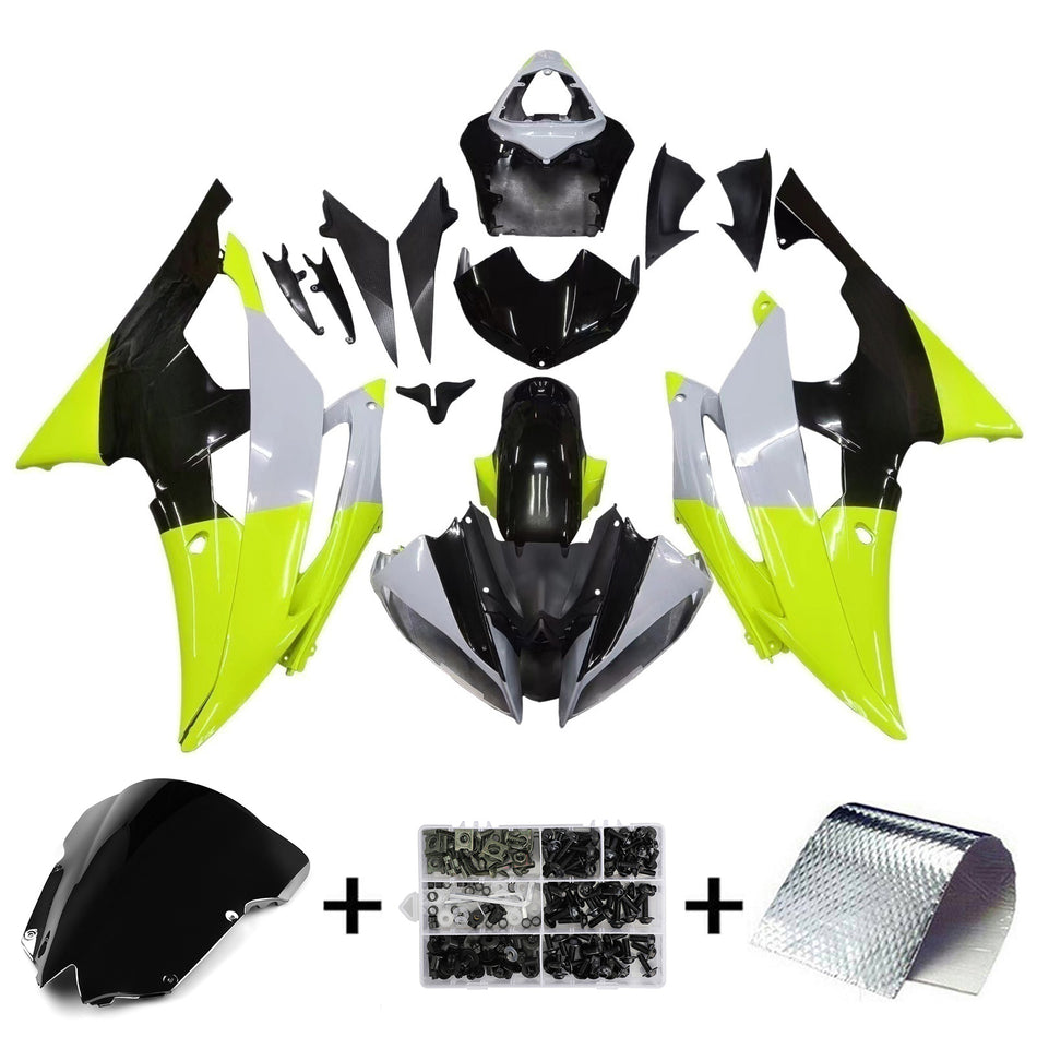 Amotopart Verkleidungsset für Yamaha YZF 600 R6 2008–2016, Karosserie, Kunststoff, ABS