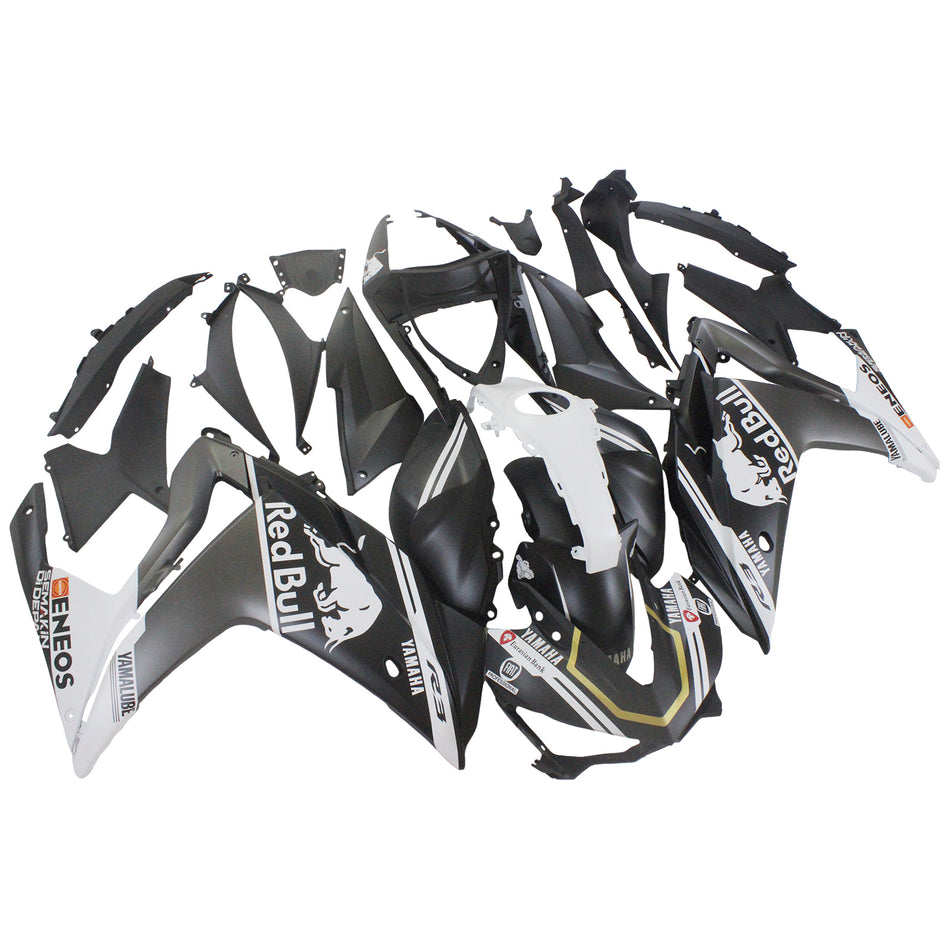 Kit de vente Amotopart Yamaha 2014-2018 YZF R3 &amp; 2015-2017 YZF R25 Kit de déclenchement Red Bull Logo