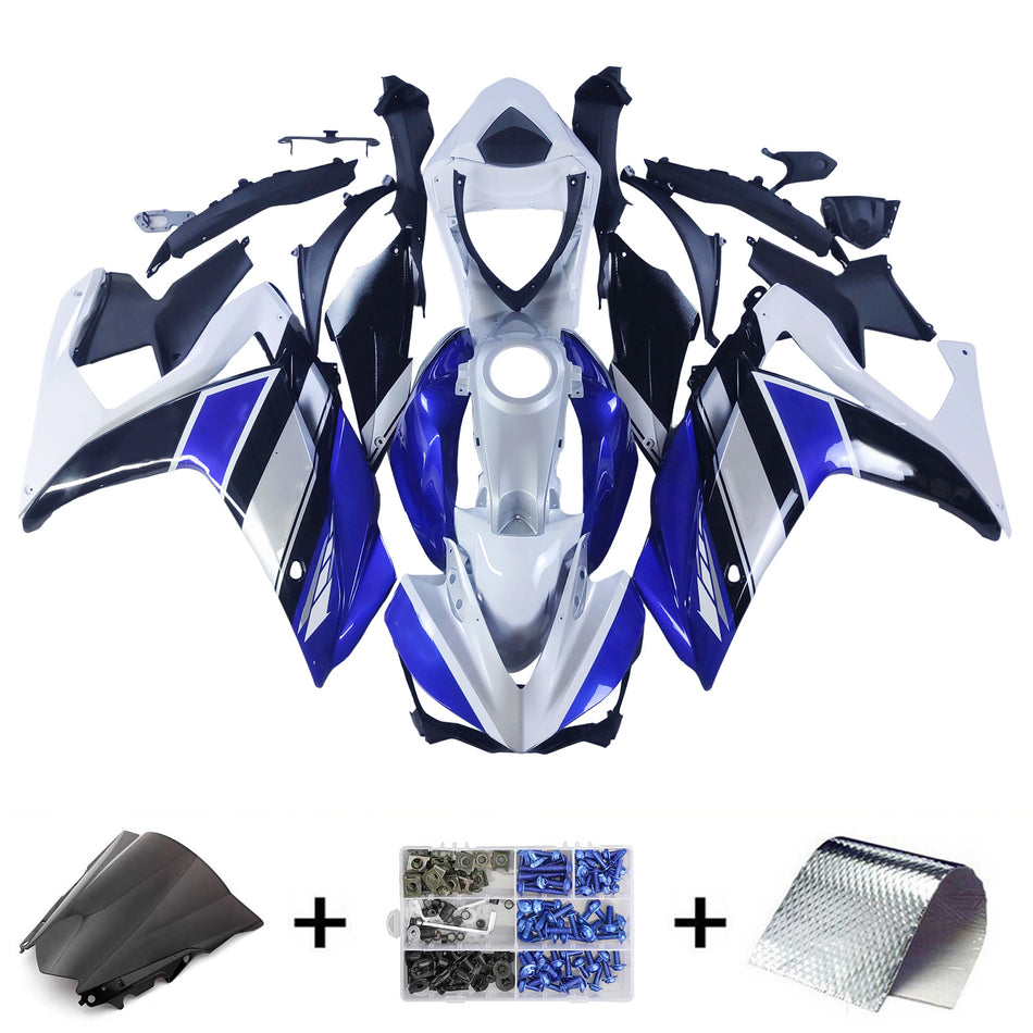 Amotopart-Verkaufskit Yamaha 2014-2018 YZF R3 & 2015-2017 YZF R25 Blue White Fearing Kit