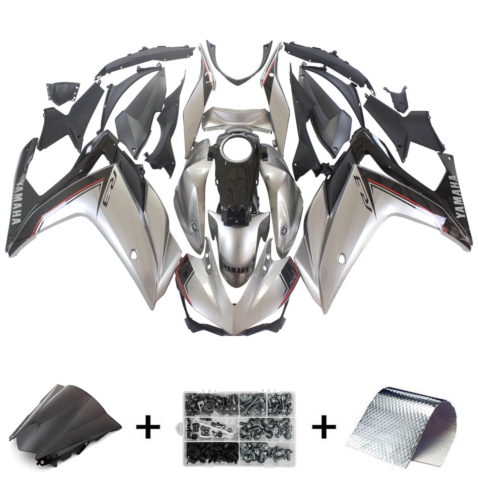 Kit de vente Amotopart Yamaha 2014-2018 YZF R3 &amp; 2015-2017 YZF R25 Sliver Grey Trigger Kit