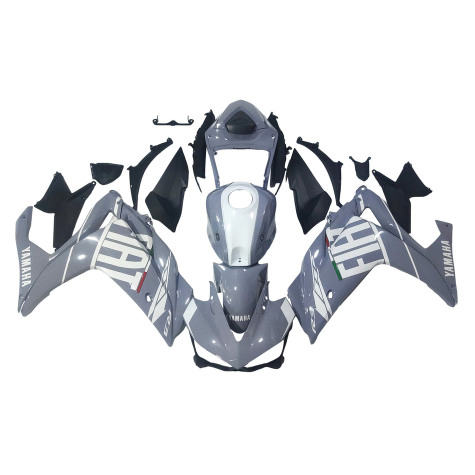 AMOTOPART Kit Cadre Yamaha 2014-2018 YZF R3 &amp; 2015-2017 YZF R25 Noir Gris
 Kit de carénage blanc