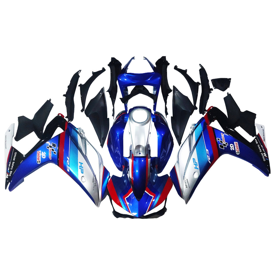 Kit de cadrage AMOTOPART Yamaha 2014-2018 YZF R3 &amp; 2015-2017 YZF R25 Kit déclencheur bleu rouge blanc