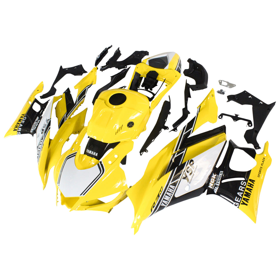 Kit Amotopart Yamaha YZF R3/YZF R25 Jaune Noir Blanc 2019-2021
