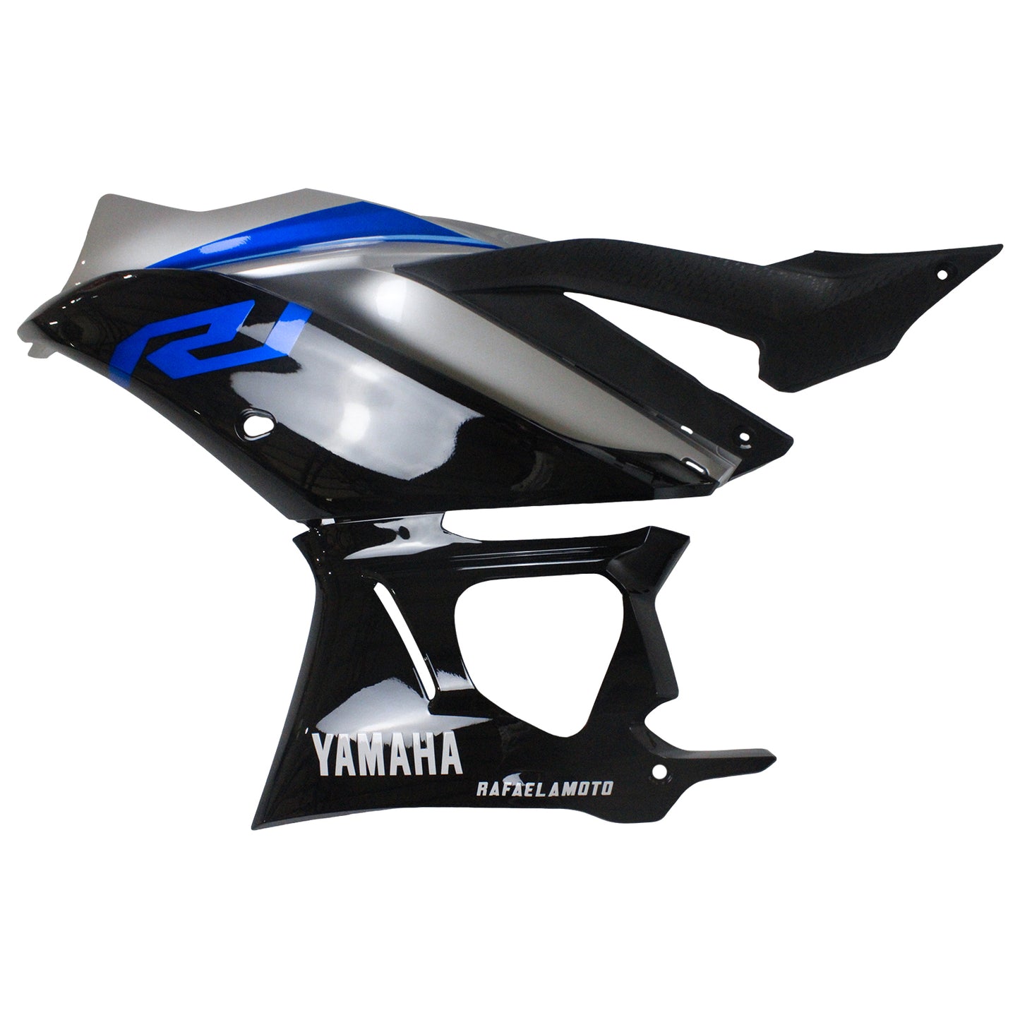 Amotopart Yamaha 2019-2021 YZF R3/YZF R25 Kit de carénage noir ruban bleu