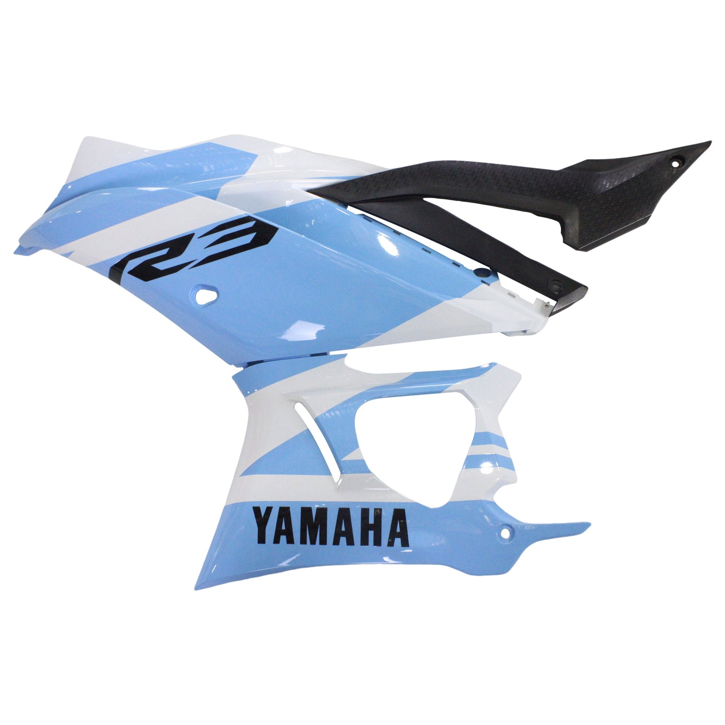 Amotopart Yamaha 2019-2021 YZF R3/YZF R25 Kit de carénage bleu mélangé blanc