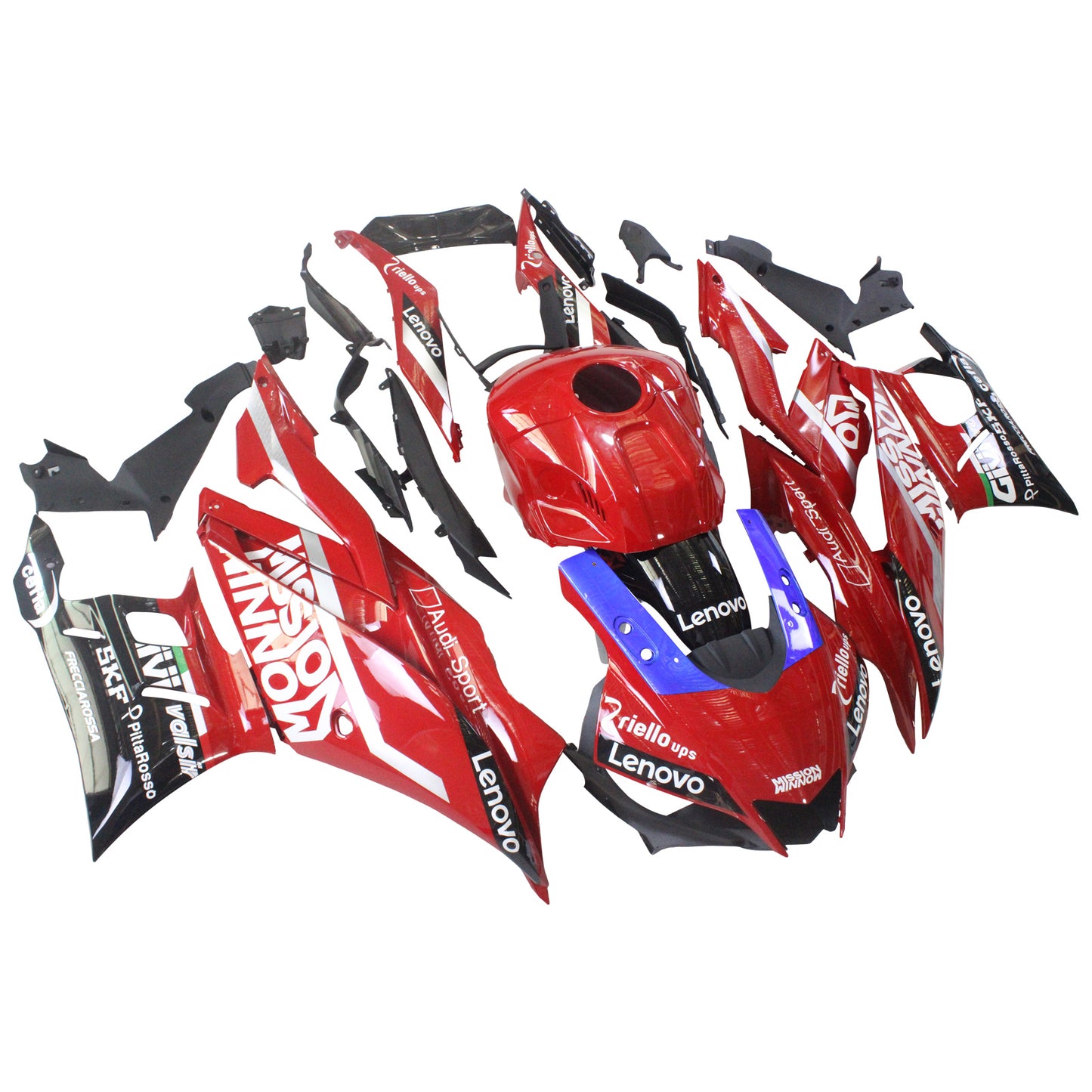 Amotopart Yamaha 2019-2021 YZF R3/YZF R25 Red Black Fearing Kit