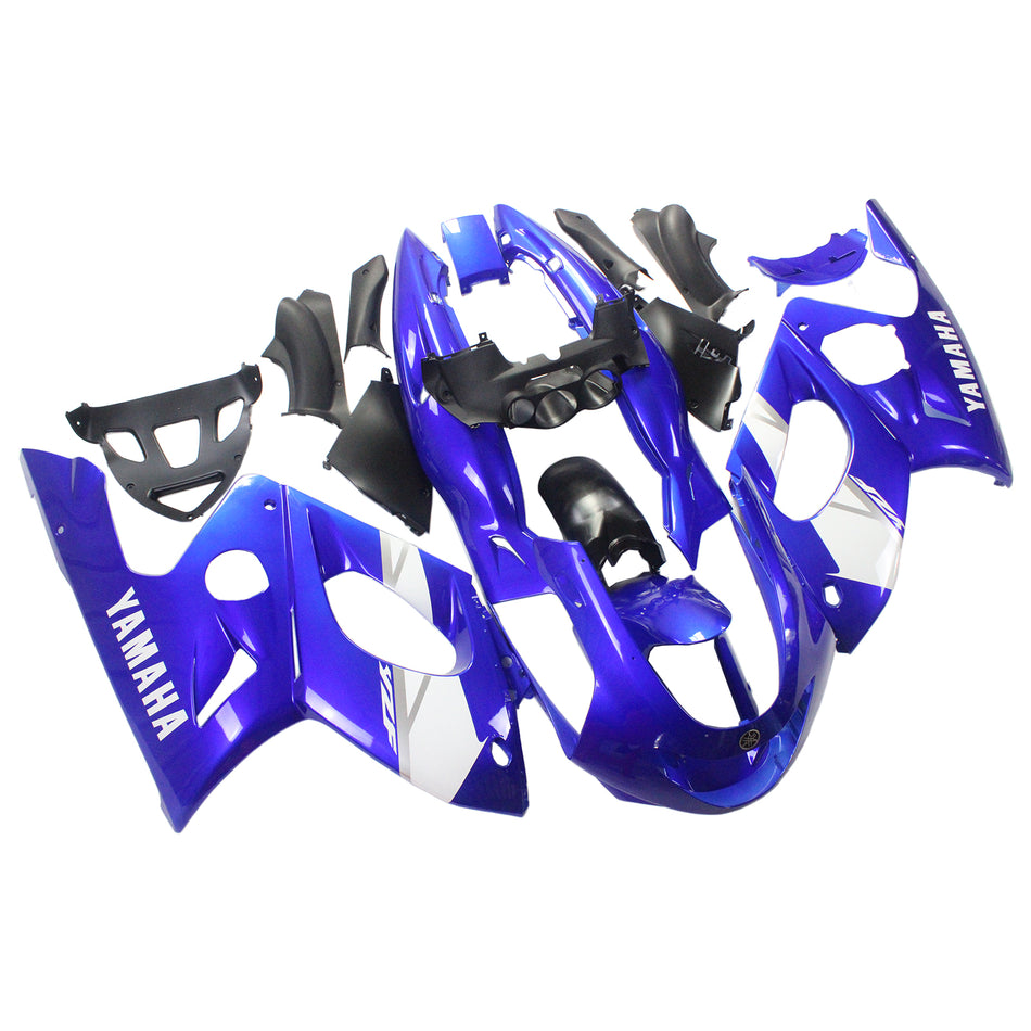 Amotopart Yamaha 1996-2007 YZF 600R Thundercat Kit de carénage bleu blanc