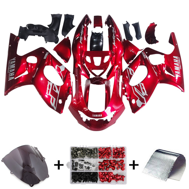 Amotopart Yamaha 1996-2007 YZF 600R Thundercat Red Mix White Fearing Kit