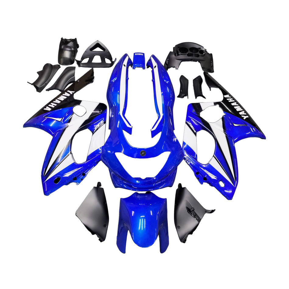 Amotopart Yamaha 1996-2007 YZF 600R Thundercat Kit de carénage Noir Bleu