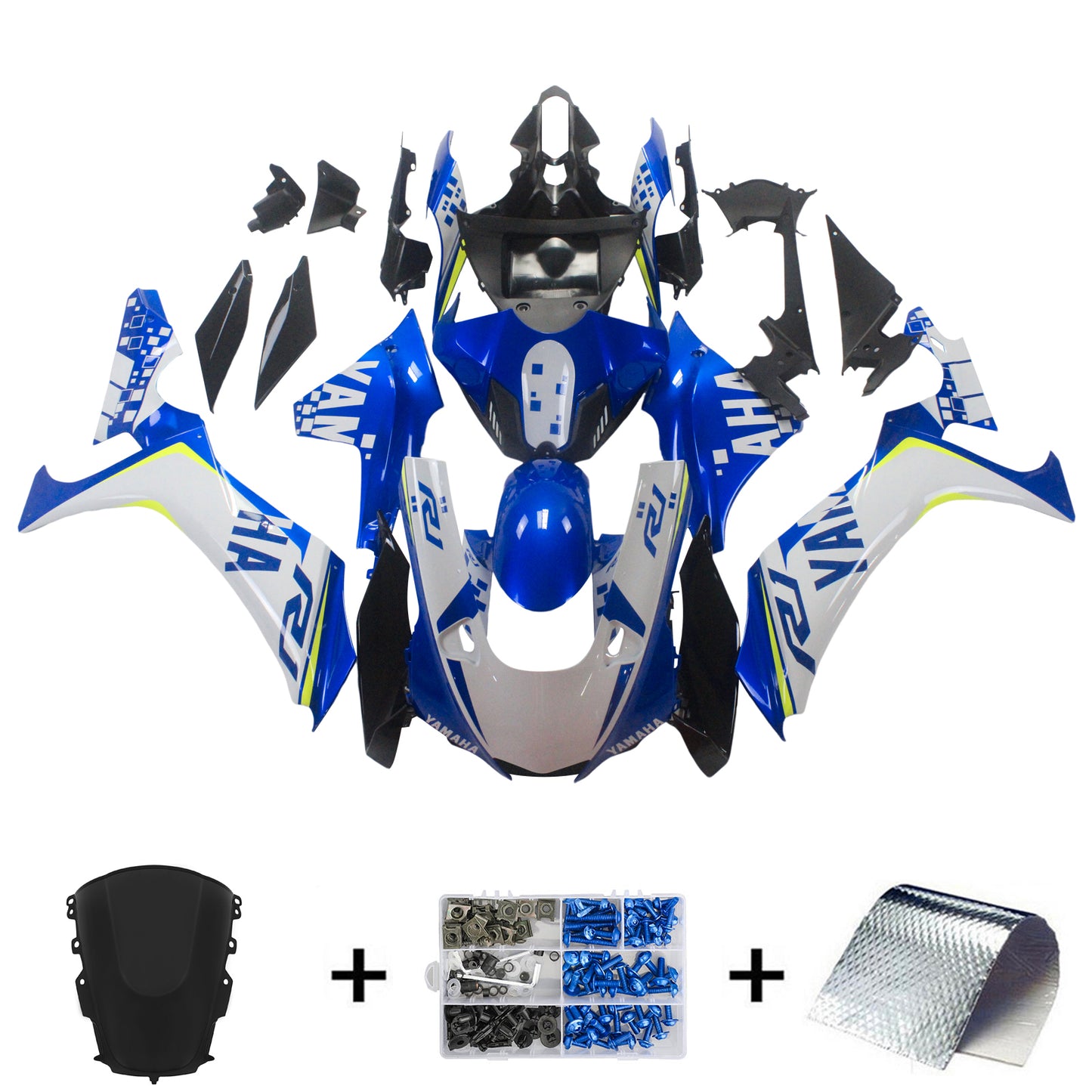 Amotopart Yamaha YZF R1 2020-2024 Verkleidungskit Karosserie Plastikabbs