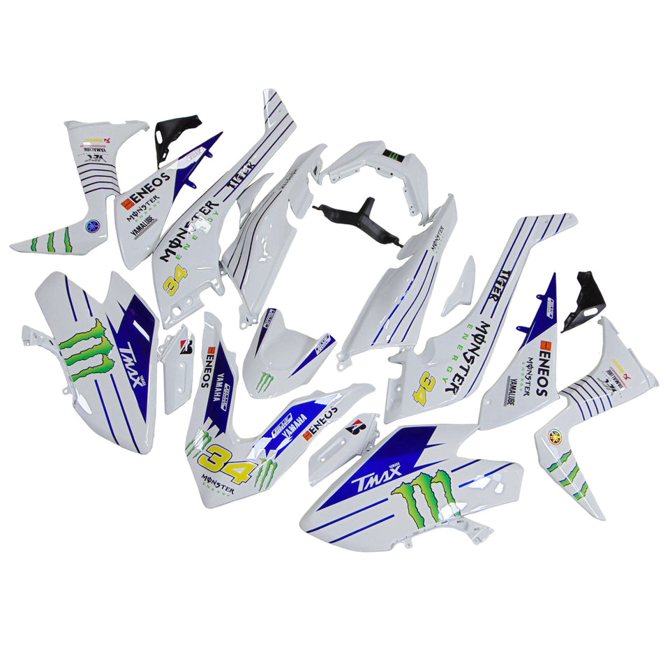 Amotopart Verkleidungsset f¨1r Yamaha T-Max TMAX530 2017¨C2018, Karosserie, ABS