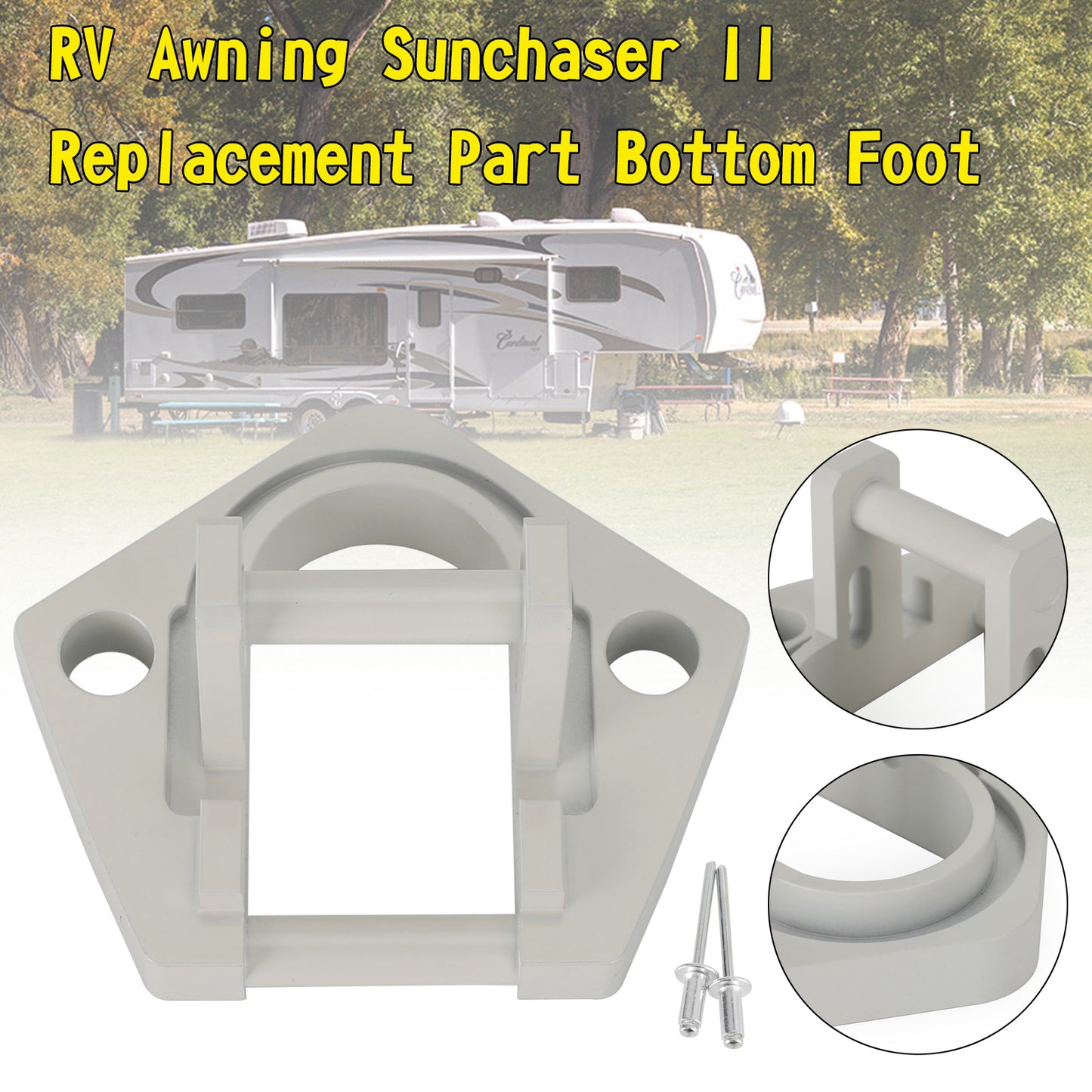 Sunchaser II Auvent Support inférieur Remplacement U Aluminium RV Auvent Matériel Générique