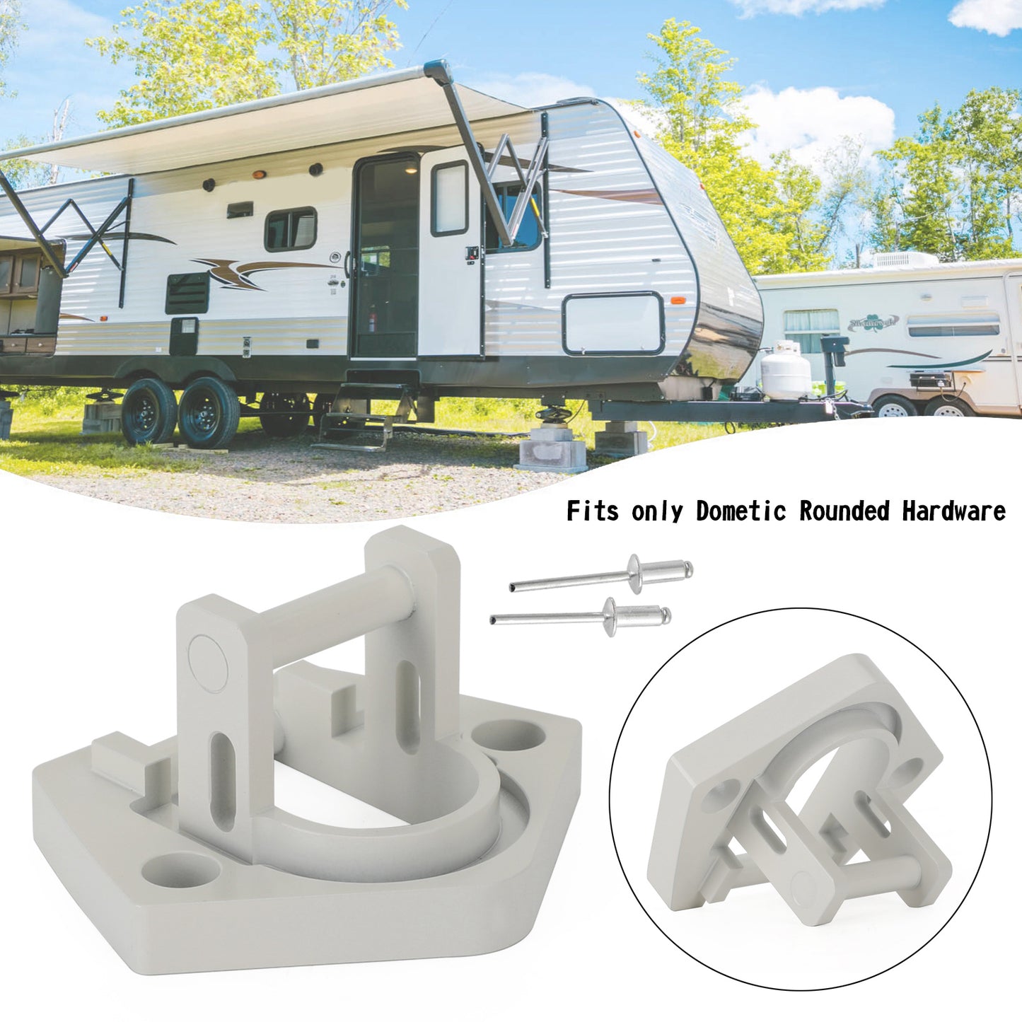 Sunchaser II Auvent Support inférieur Remplacement U Aluminium RV Auvent Matériel Générique