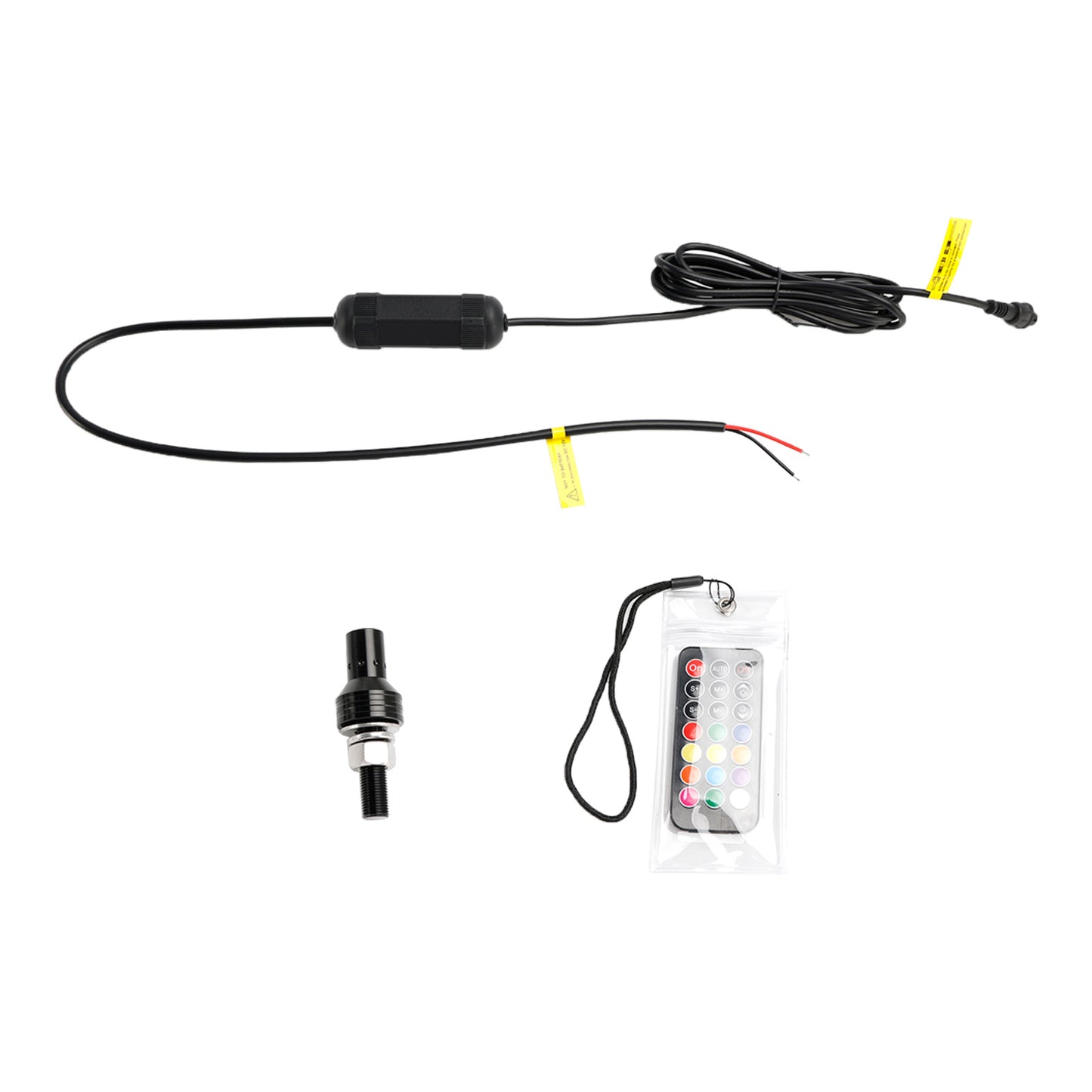 2ft RGB LED APP Whip Lights Antenne mit Flaggenfernbedienung für Polaris UTV ATV