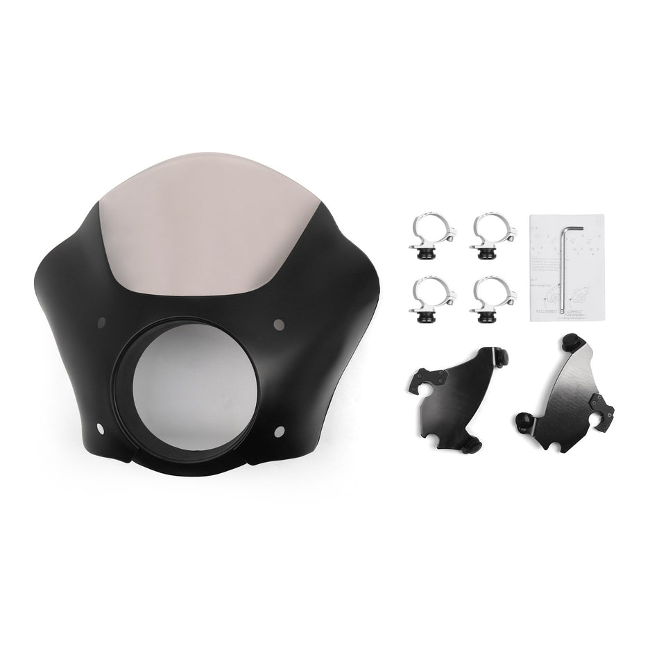 Windschutzscheibe Cafe Racer Windschutzscheibe Verkleidung für Sportster XL 883 1200 FXDL 1986-2016