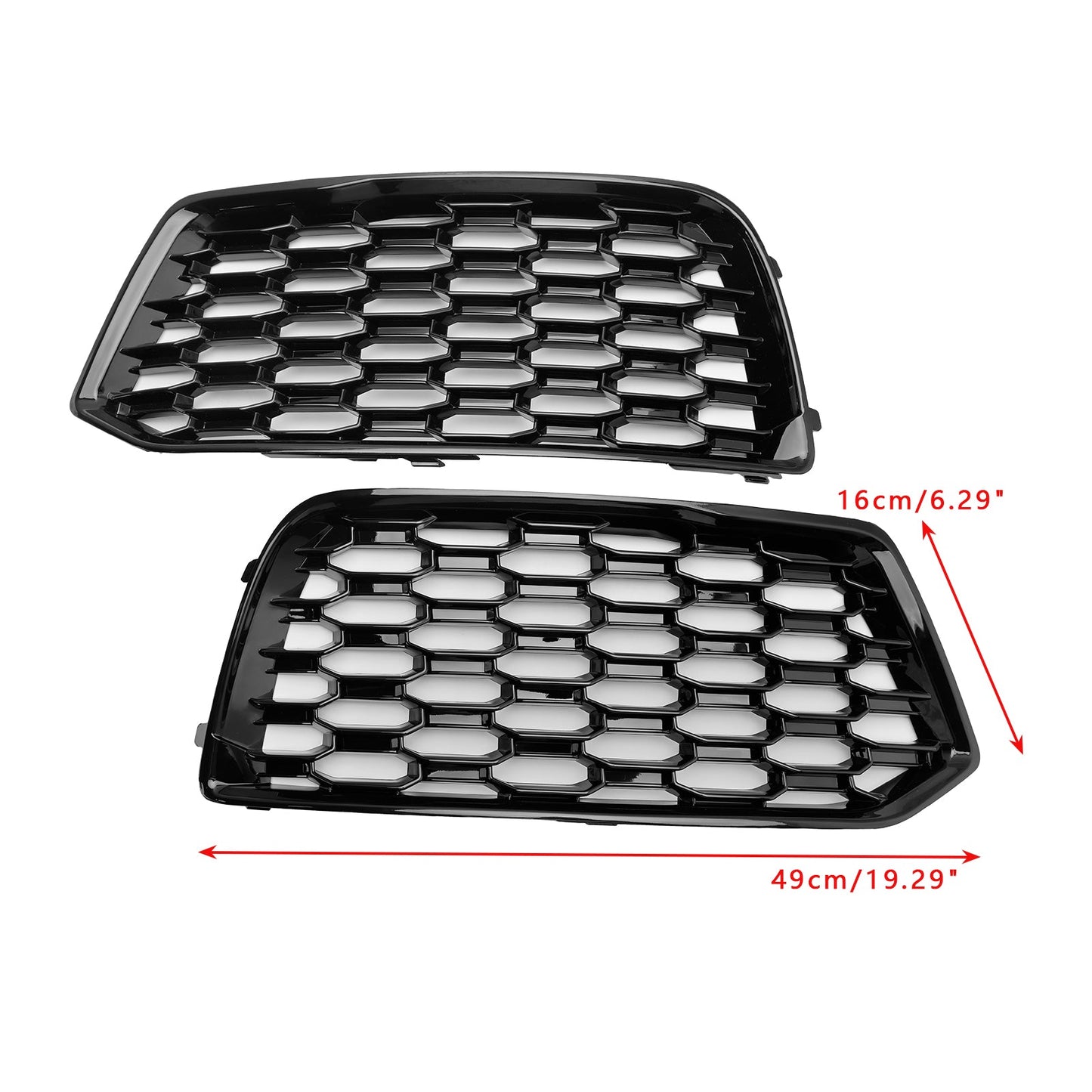 2018-2022 Audi Q5 Mesh 2PCS Front Sto?stange Abdeckung Grill Grille Lünette Einsatz