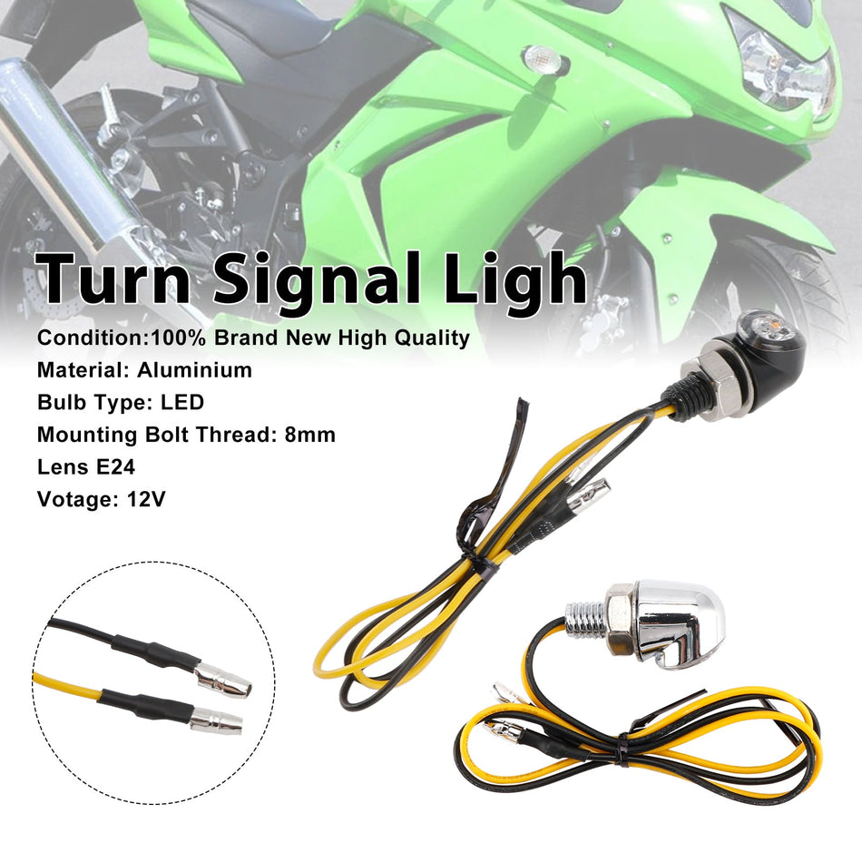 12V LED Blinker Anzeige Licht 8mm Universal Motorrad Für Honda