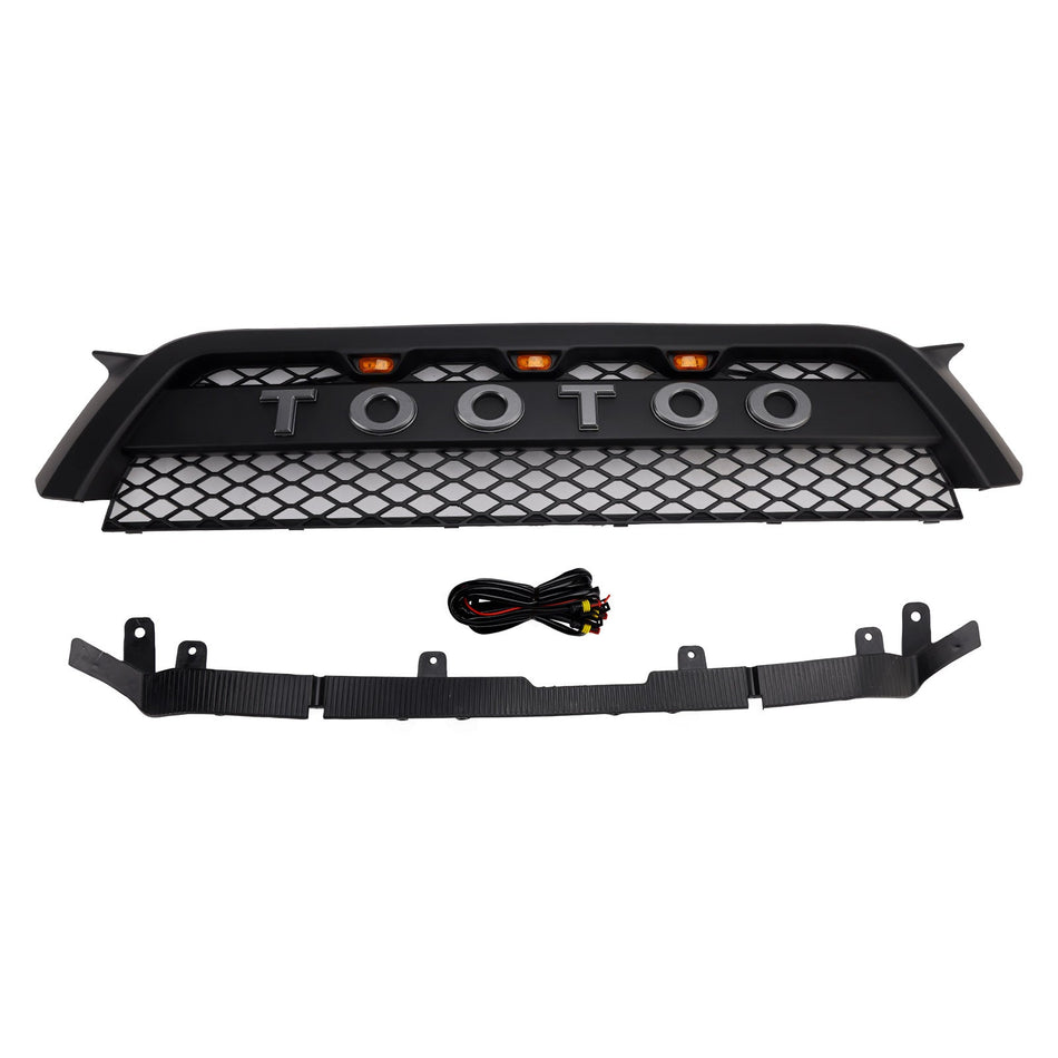 TRD Pro Style Frontstoßstangengrill passend für Toyota 4Runner 2010-2013, Mattschwarz