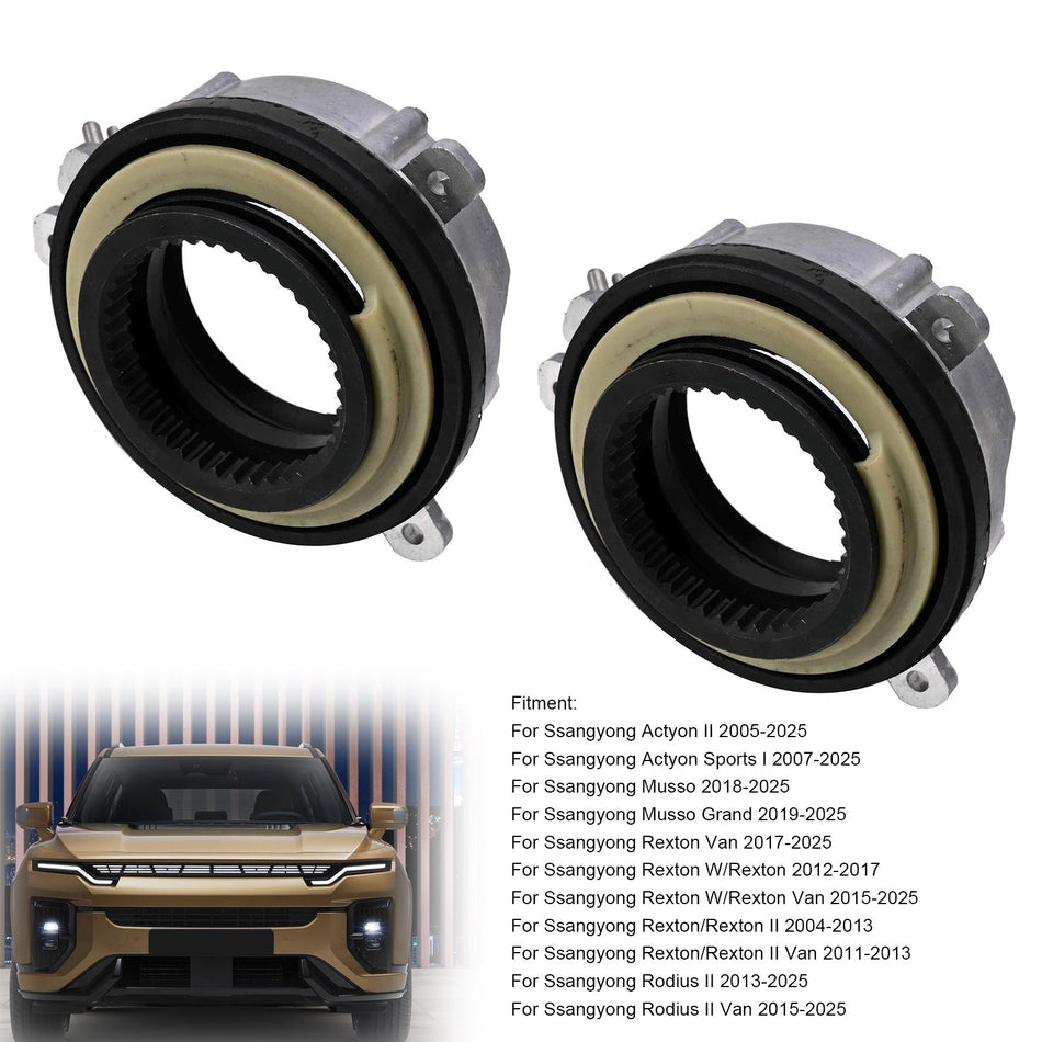 2 Stück manuelle Radnabenverriegelungen vorne für Ssangyong Rexton/Rexton II Van 2011-2013 415100900