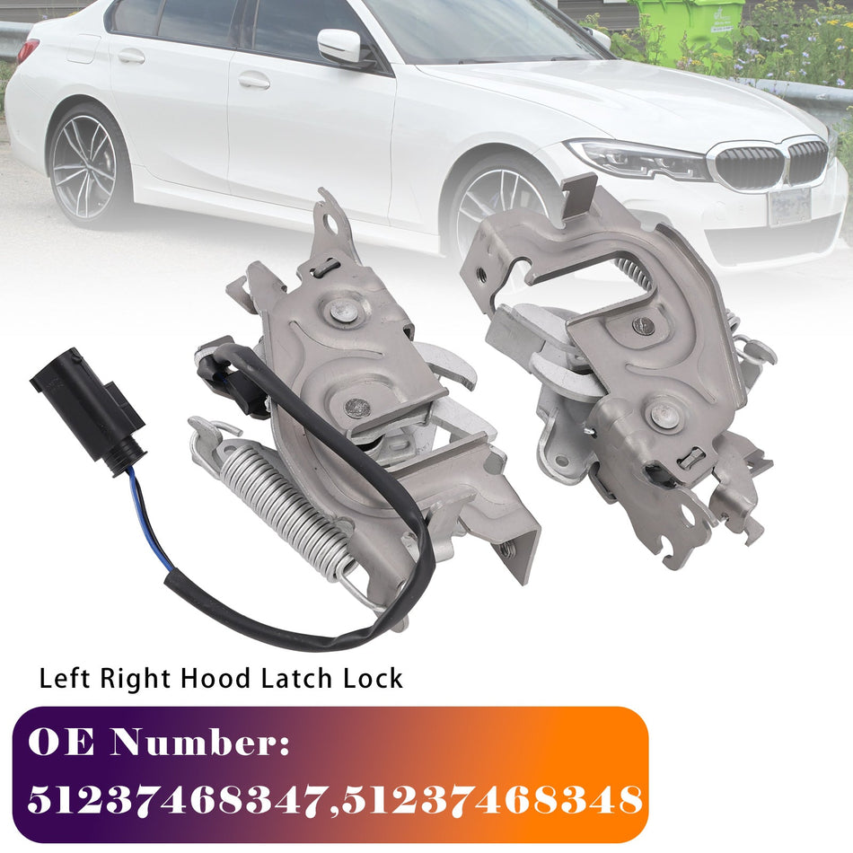 2019–2024 Für BMW 330i F30/G20 2x Motorhaubenverriegelungsschloss vorne 51237468347